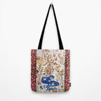 Vintage Persian Animal Rug Print Tote Bag Gallery Image 2