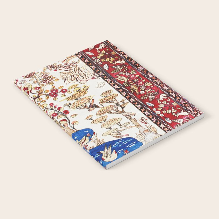 Vintage Persian Animal Rug Print Notebook Gallery Image 2