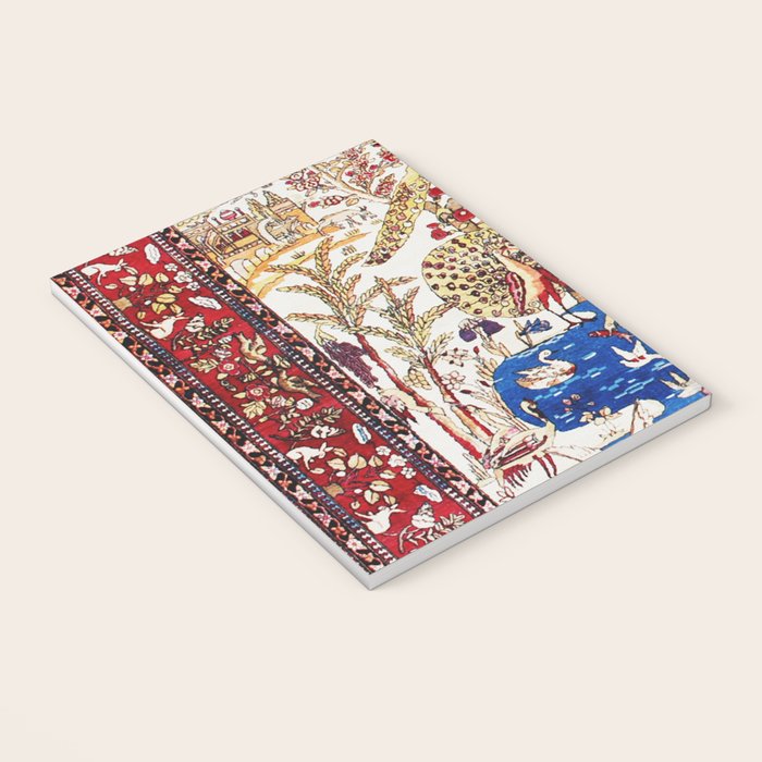 Vintage Persian Animal Rug Print Notebook Gallery Image 3