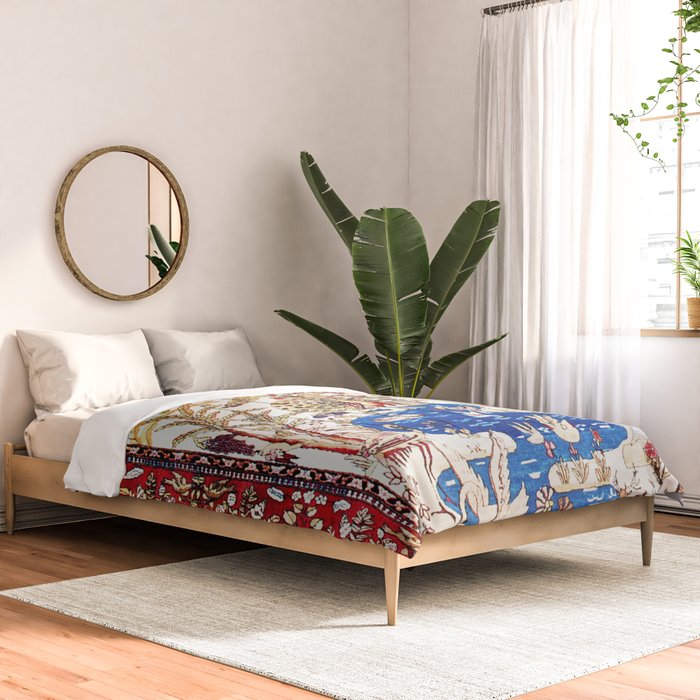 Vintage Persian Animal Rug Print Comforter Gallery Image 2