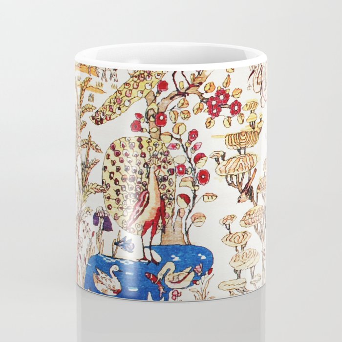 Vintage Persian Animal Rug Print Coffee Mug Gallery Image 4
