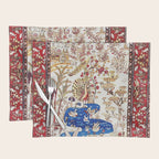 Vintage Persian Animal Rug Print Placemat Gallery Image 1