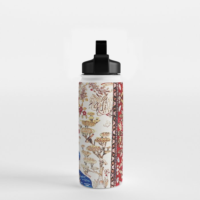 Vintage Persian Animal Rug Print Water Bottle Gallery Image 2