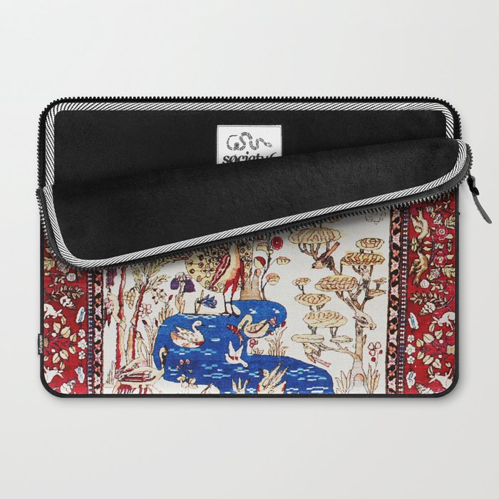 Vintage Persian Animal Rug Print Laptop Sleeve Gallery Image 2