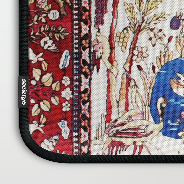 Vintage Persian Animal Rug Print Laptop Sleeve Gallery Image 3