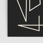 Peripatesis Modern Minimalist Abstract Line Art in Black and Almond Cream Poster Gallery Image 3