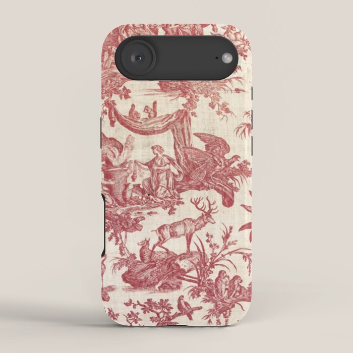 Antique 19th Century Exotic Animals French Tapestry iPhone Case Gallery Image 2