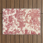Antique 19th Century Exotic Animals French Tapestry Outdoor Rug Gallery Image 1