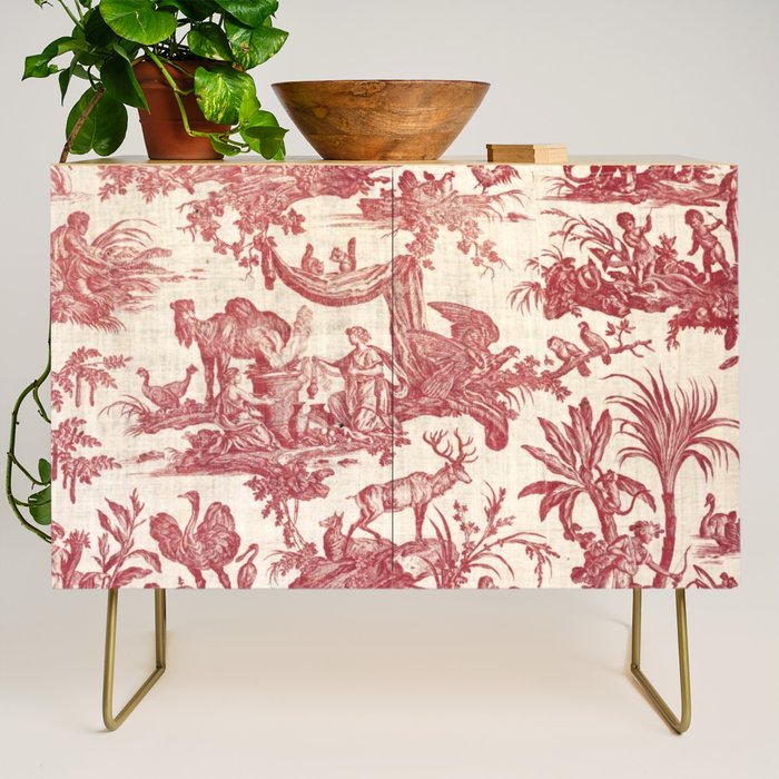 Antique 19th Century Exotic Animals French Tapestry Credenza Gallery Image 1