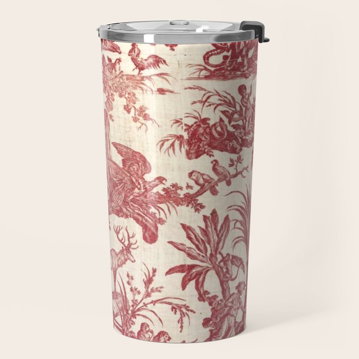 Antique 19th Century Exotic Animals French Tapestry Travel Mug Gallery Image 2