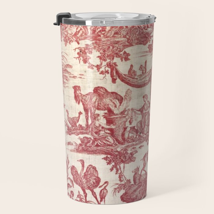 Antique 19th Century Exotic Animals French Tapestry Travel Mug Gallery Image 3