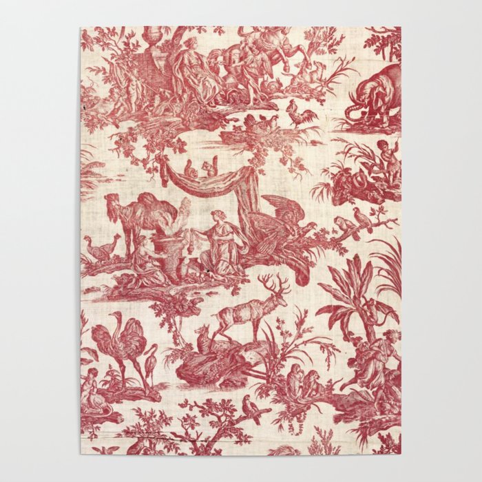 Antique 19th Century Exotic Animals French Tapestry Poster Gallery Image 4