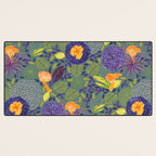 Forest Full of Wild Mushrooms in Sage & Plum Desk Mat Gallery Image 3