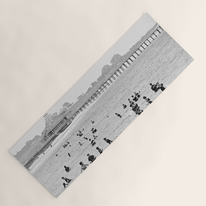 1895 Narragansett Pier and Beach, Narragansett, Rhode Island Yoga Mat Gallery Image 1