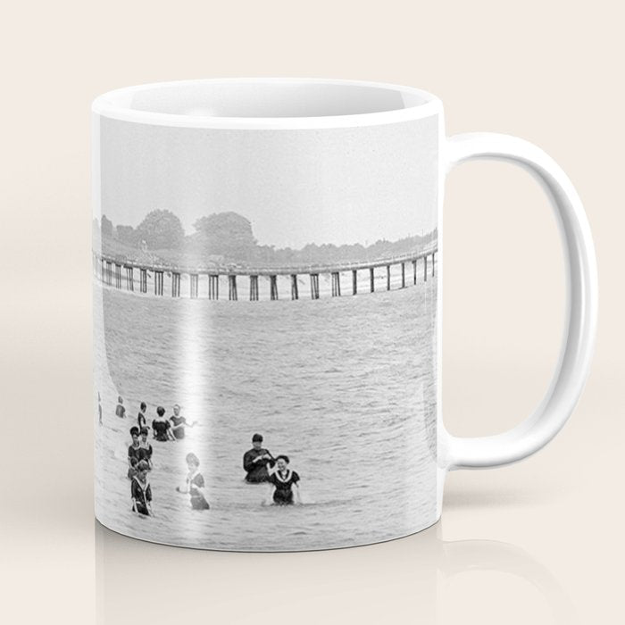 1895 Narragansett Pier and Beach, Narragansett, Rhode Island Coffee Mug Gallery Image 1