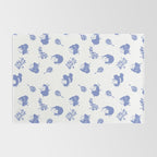 Light blue japanese pattern Rug Gallery Image 2