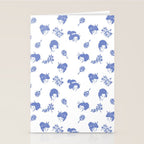 Light blue japanese pattern Stationery Card Gallery Image 2