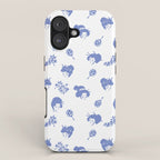 Light blue japanese pattern iPhone Case Gallery Image 1