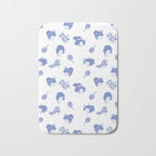 Light blue japanese pattern Bath Mat Gallery Image 1