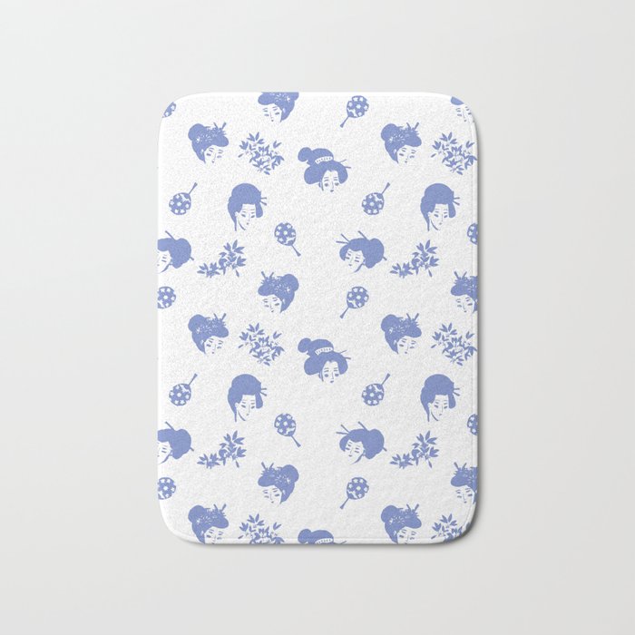 Light blue japanese pattern Bath Mat Gallery Image 1