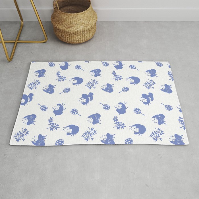 Light blue japanese pattern Rug Gallery Image 1