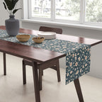 Ditsy Block Print Trailing Floral - Midnight Table Runner Gallery Image 2