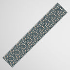Ditsy Block Print Trailing Floral - Midnight Table Runner Gallery Image 3