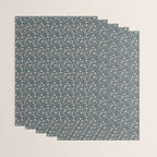 Ditsy Block Print Trailing Floral - Midnight Wrapping Paper Gallery Image 3