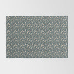 Ditsy Block Print Trailing Floral - Midnight Rug Gallery Image 2