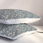 Ditsy Block Print Trailing Floral - Midnight Pillow Sham Gallery Image 3