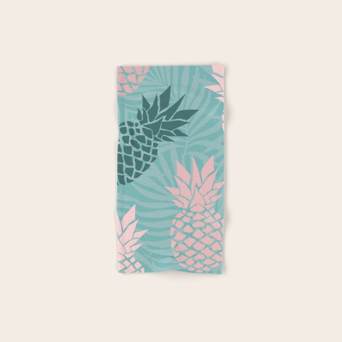 Summer, Pineapple Art, Pink, Turquoise, Teal Towels Gallery Image 1