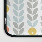 Mid Century Modern Retro Leaf and Circle Pattern Laptop Sleeve Gallery Image 3