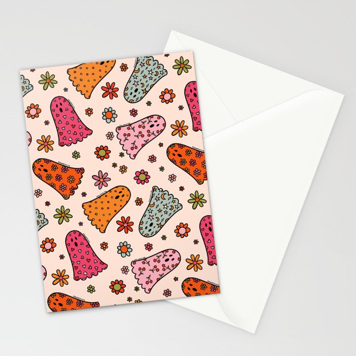 Cute Ghost Print Stationery Card Gallery Image 2
