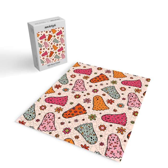 Cute Ghost Print Jigsaw Puzzle Gallery Image 2