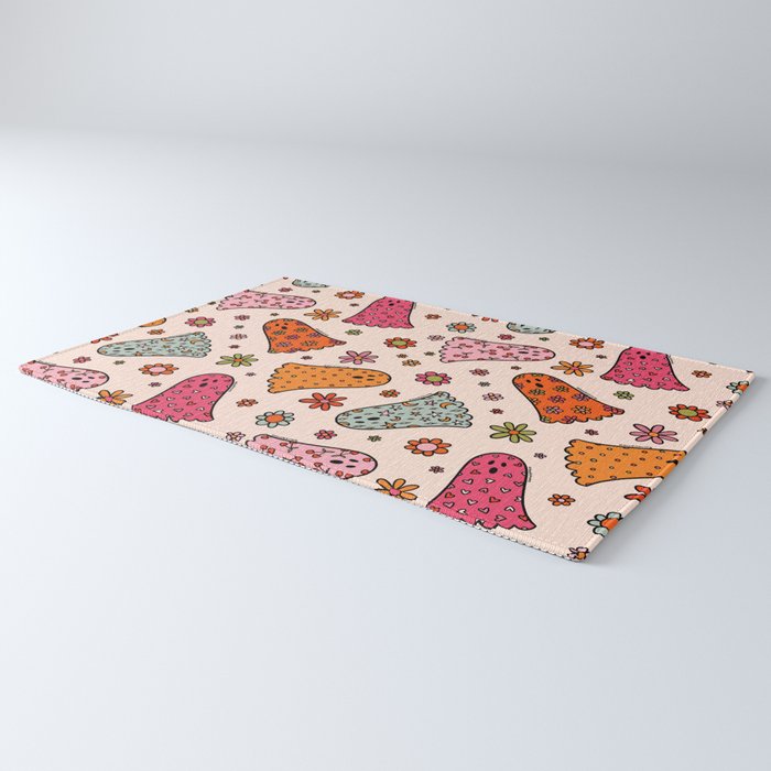Cute Ghost Print Rug Gallery Image 3