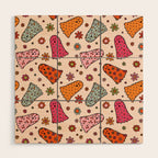 Cute Ghost Print Wood Wall Art Gallery Image 1