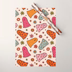 Cute Ghost Print Wrapping Paper Gallery Image 1