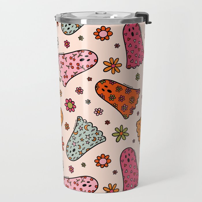 Cute Ghost Print Travel Mug Gallery Image 2