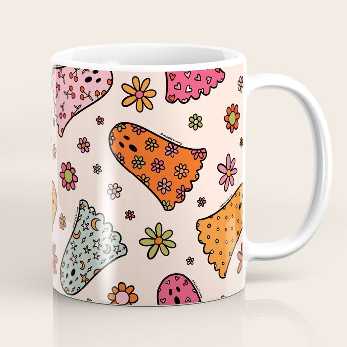Cute Ghost Print Coffee Mug Gallery Image 1