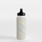 palms in yellow periwinkle Water Bottle Gallery Image 3