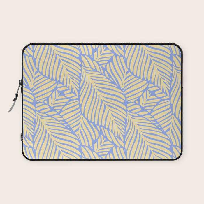 palms in yellow periwinkle Laptop Sleeve Gallery Image 1