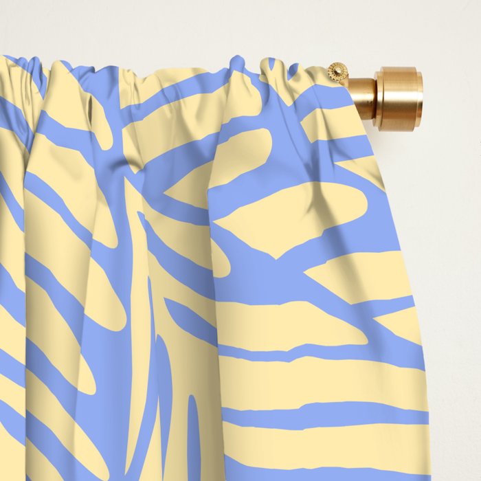 palms in yellow periwinkle Window Curtain Gallery Image 2