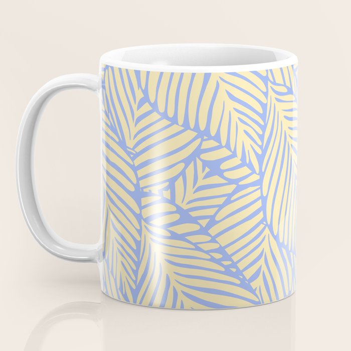 palms in yellow periwinkle Coffee Mug Gallery Image 3