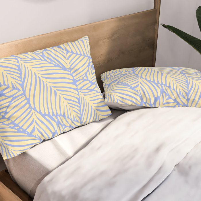 palms in yellow periwinkle Pillow Sham Gallery Image 2