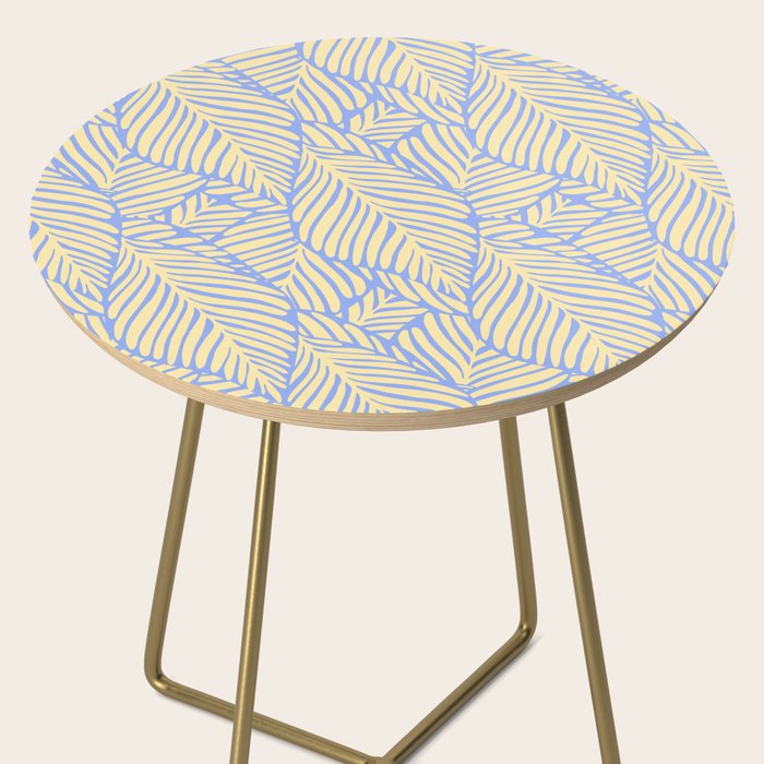 palms in yellow periwinkle Side Table Gallery Image 2
