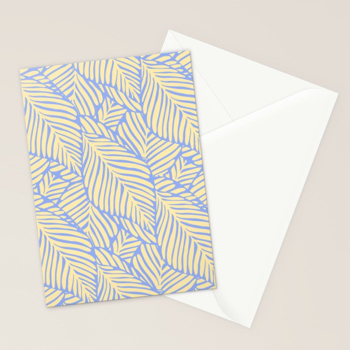 palms in yellow periwinkle Stationery Card Gallery Image 2