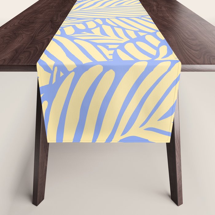 palms in yellow periwinkle Table Runner Gallery Image 1