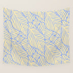 palms in yellow periwinkle Wall Tapestry Gallery Image 4