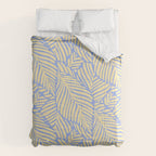 palms in yellow periwinkle Comforter Gallery Image 6