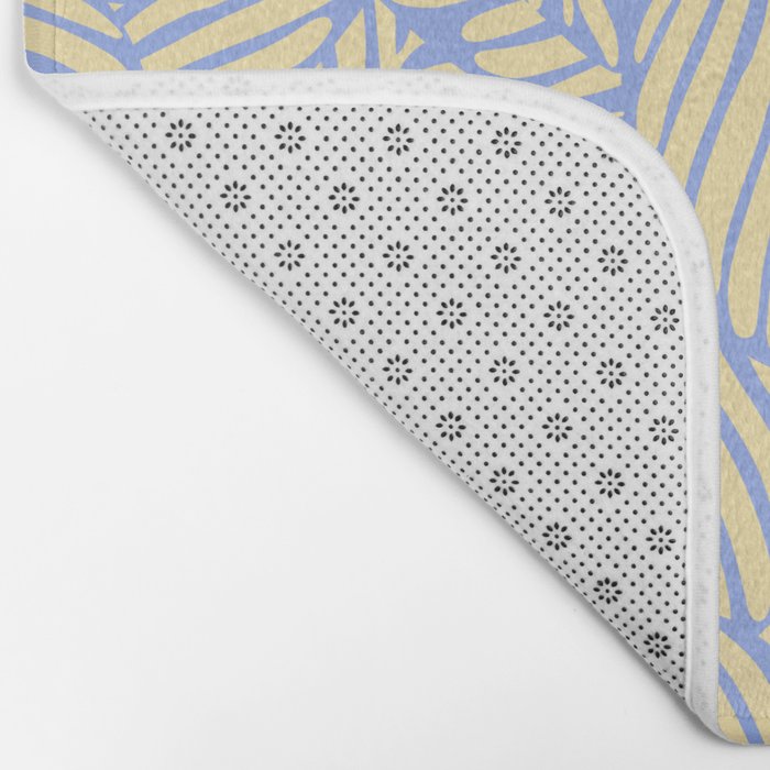 palms in yellow periwinkle Bath Mat Gallery Image 2